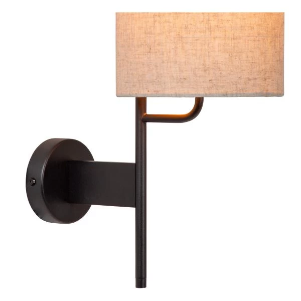 Lucide MAGIC - Wandlamp - 1xE27 - Met USB oplaadpunt - Zwart - detail 1
